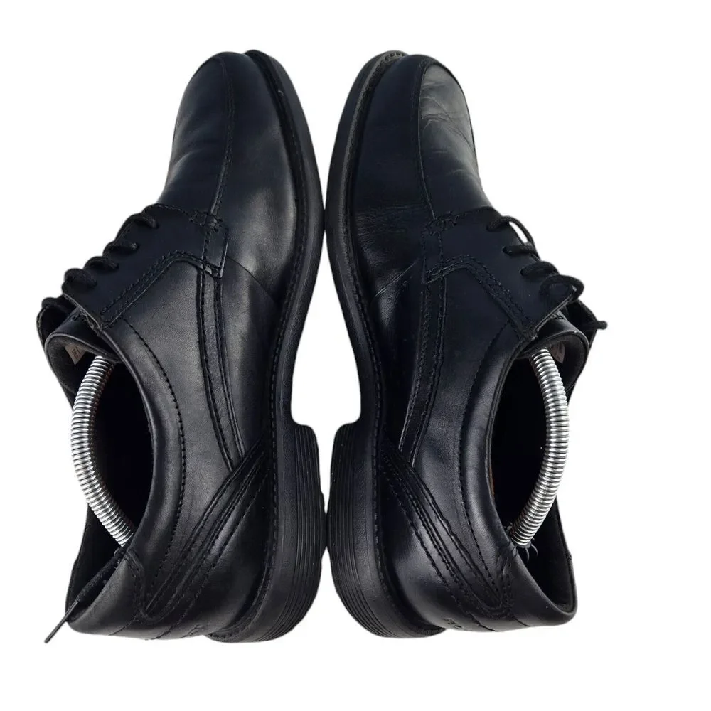 Rockport Leader 2 A13013 Mens 11.5 Black Letaher lace Up Square Apron Toe Oxford